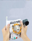 Baby Soft Crinkle Book with Plush Toy Tails - Animal Adventures Baby Stork 