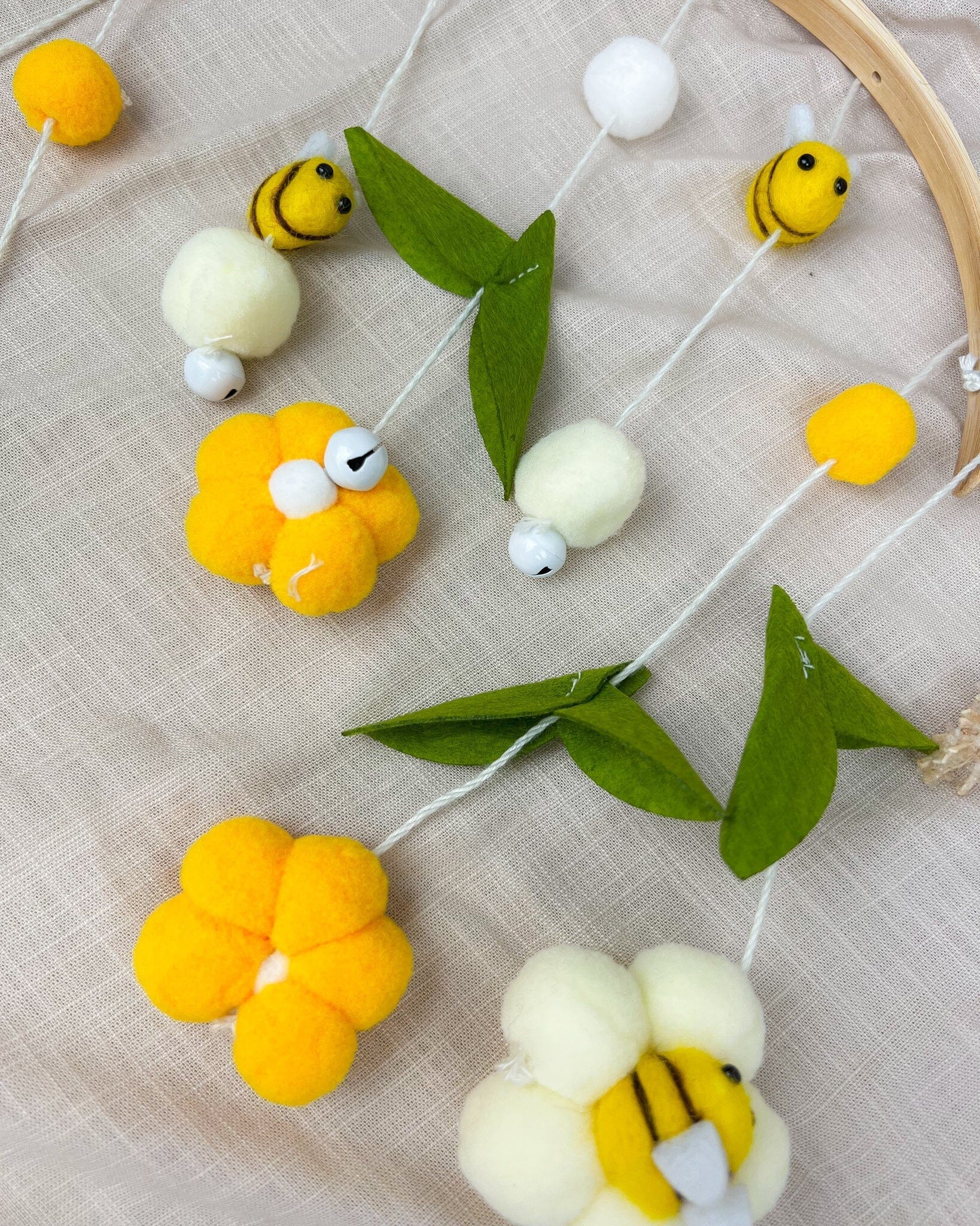 Buy Musical Bees baby mobile multi color baby mobile Bees baby mobile nursery mobile Felt baby Mobile felt babymobile