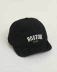 Boston 1630 Embroidered Baby Baseball Cap - Corduroy Snapback Baby & Toddler Clothing Accessories Baby Stork Black Adjustable 47cm-50cm 