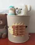 Charming Nordic-Inspired Felt Animal Toy Storage Basket Baby Stork 