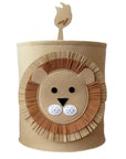 Charming Nordic-Inspired Felt Animal Toy Storage Basket Baby Stork Lion 