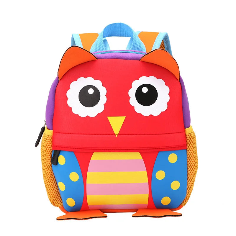 Children&#39;s Cartoon Animal Backpacks for Boys and Girls | Kids School Bags for 2-5 Years Kid&#39;s Bag Baby Stork Owl 