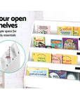 Creative Corner: 4-Tier Bookshelf with Chalkboard Labels & Toy Storage Baby & Kids > Kid's Furniture Keezi 