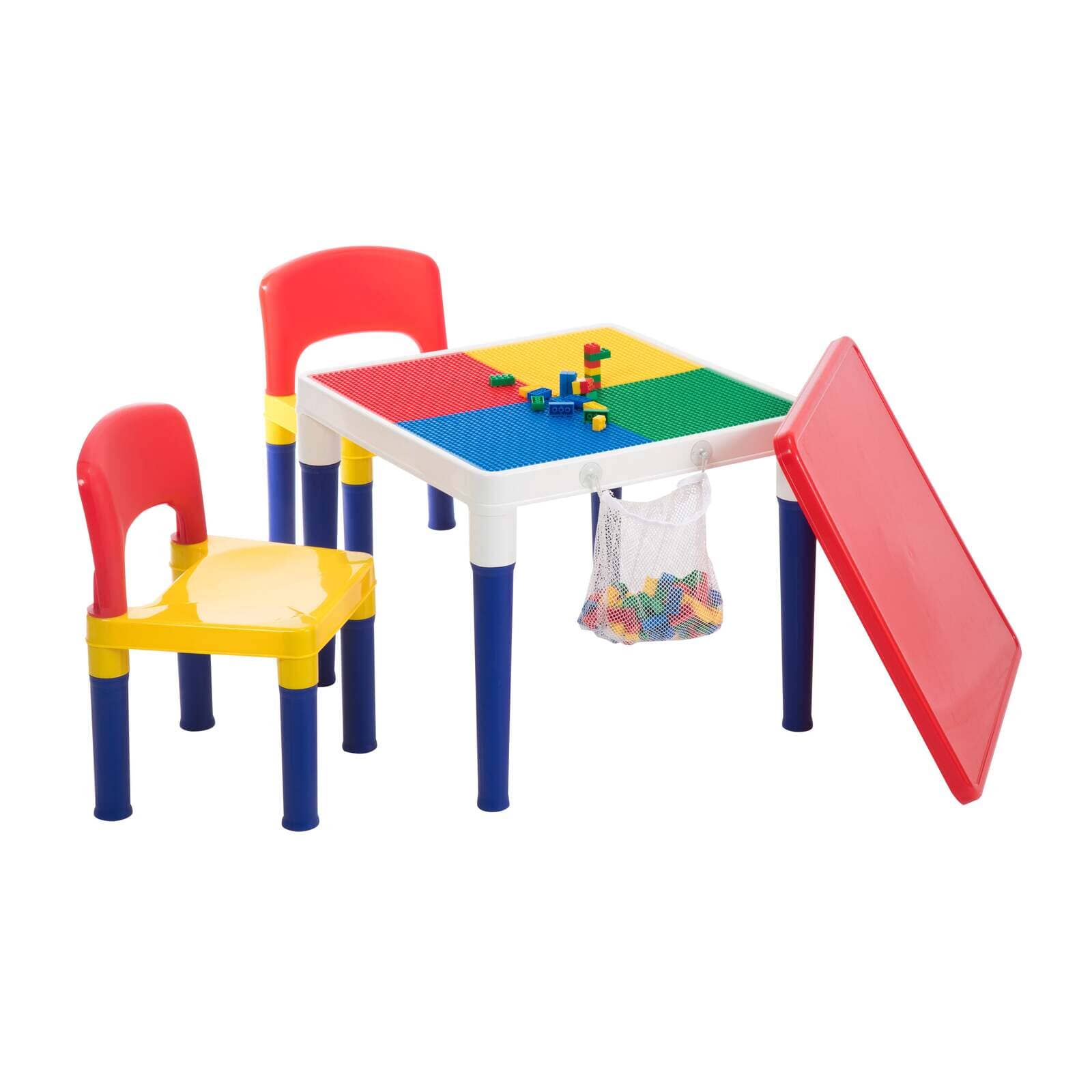 Creative Playtime Awaits: 2-in-1 Building Blocks Table & Chairs Set for Kids Baby & Kids > Kid's Furniture Creative Playtime 