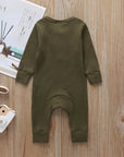 Full Sleeve Rib Cotton Romper - Cosy All-Season Playsuit Baby & Toddler Clothing Accessories Baby Stork 