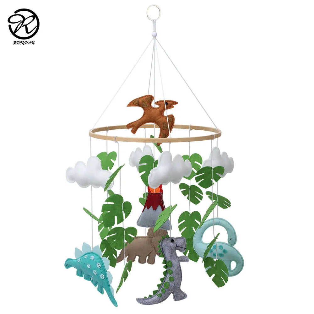 Handmade Prehistoric Dinosaur Nursery Mobile - Premium Felt Decor Baby &amp; Kids &gt; Toys Storkke 