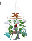 Handmade Prehistoric Dinosaur Nursery Mobile - Premium Felt Decor Baby & Kids > Toys Storkke 