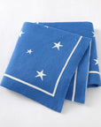 High-Quality Soft Knit Star Baby Blanket - Available in 8 Colours Swaddling & Receiving Blankets Storkke Blue 