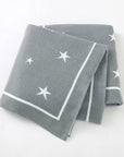 High-Quality Soft Knit Star Baby Blanket - Available in 8 Colours Swaddling & Receiving Blankets Storkke Grey 