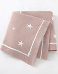 High-Quality Soft Knit Star Baby Blanket - Available in 8 Colours Swaddling & Receiving Blankets Storkke Light Pink 