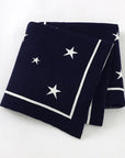 High-Quality Soft Knit Star Baby Blanket - Available in 8 Colours Swaddling & Receiving Blankets Storkke Navy 