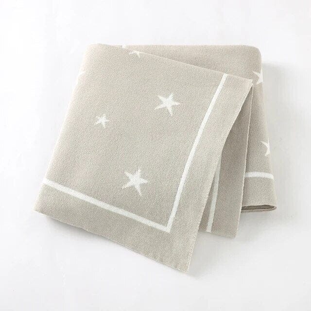 High-Quality Soft Knit Star Baby Blanket - Available in 8 Colours Swaddling & Receiving Blankets Storkke Tan 
