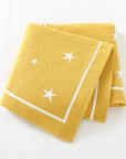 High-Quality Soft Knit Star Baby Blanket - Available in 8 Colours Swaddling & Receiving Blankets Storkke Yellow 