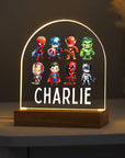 Personalised LED Superhero Night Light - Kids Hero Lamp | Perfect Gift