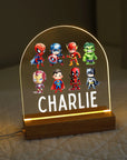 Personalised LED Superhero Night Light - Kids Hero Lamp | Perfect Gift - Spiderman, Flash, Avengers