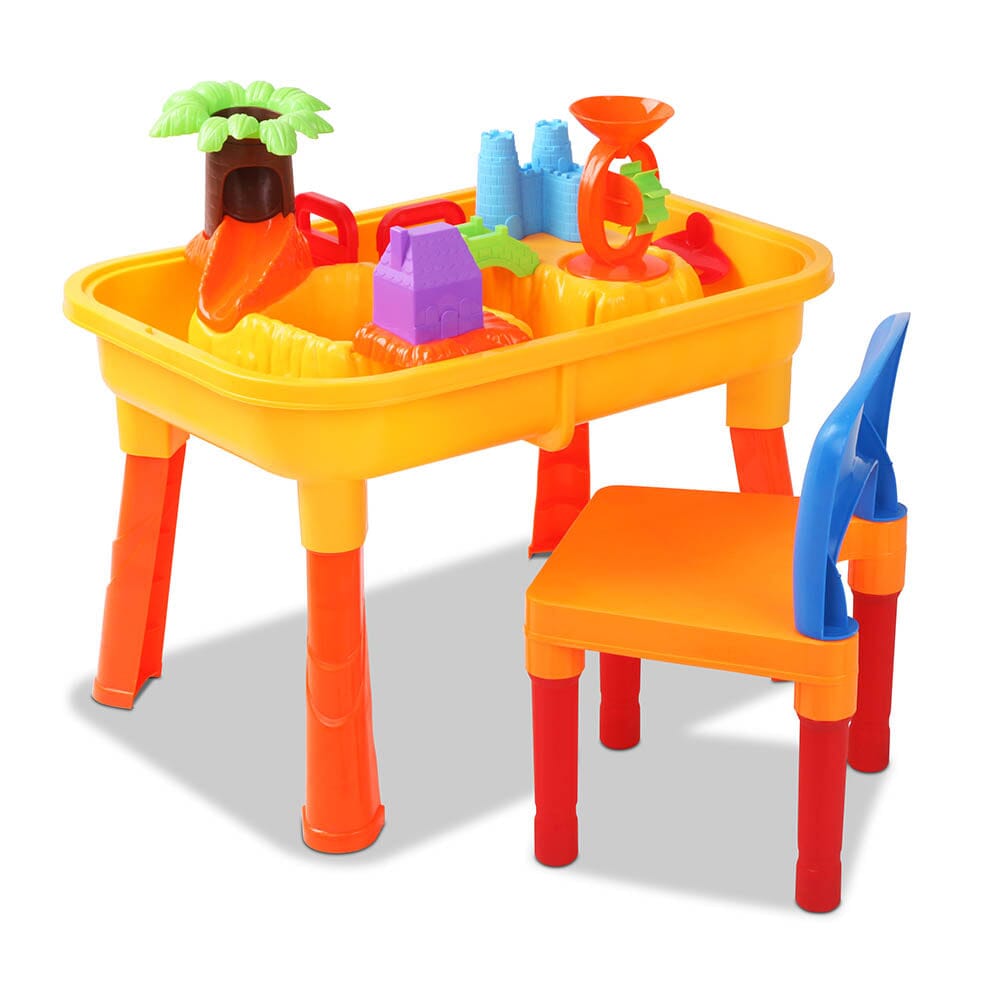 Keezi Kids Sandpit Pretend Play Set Sand Water Table Chair Outdoor Beach Toy Baby & Kids > Toys Baby Stork 