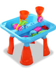 Keezi Kids Sandpit Pretend Play Sets Beach Toys Outdoor Sand Water Table Set Baby & Kids > Toys Baby Stork 