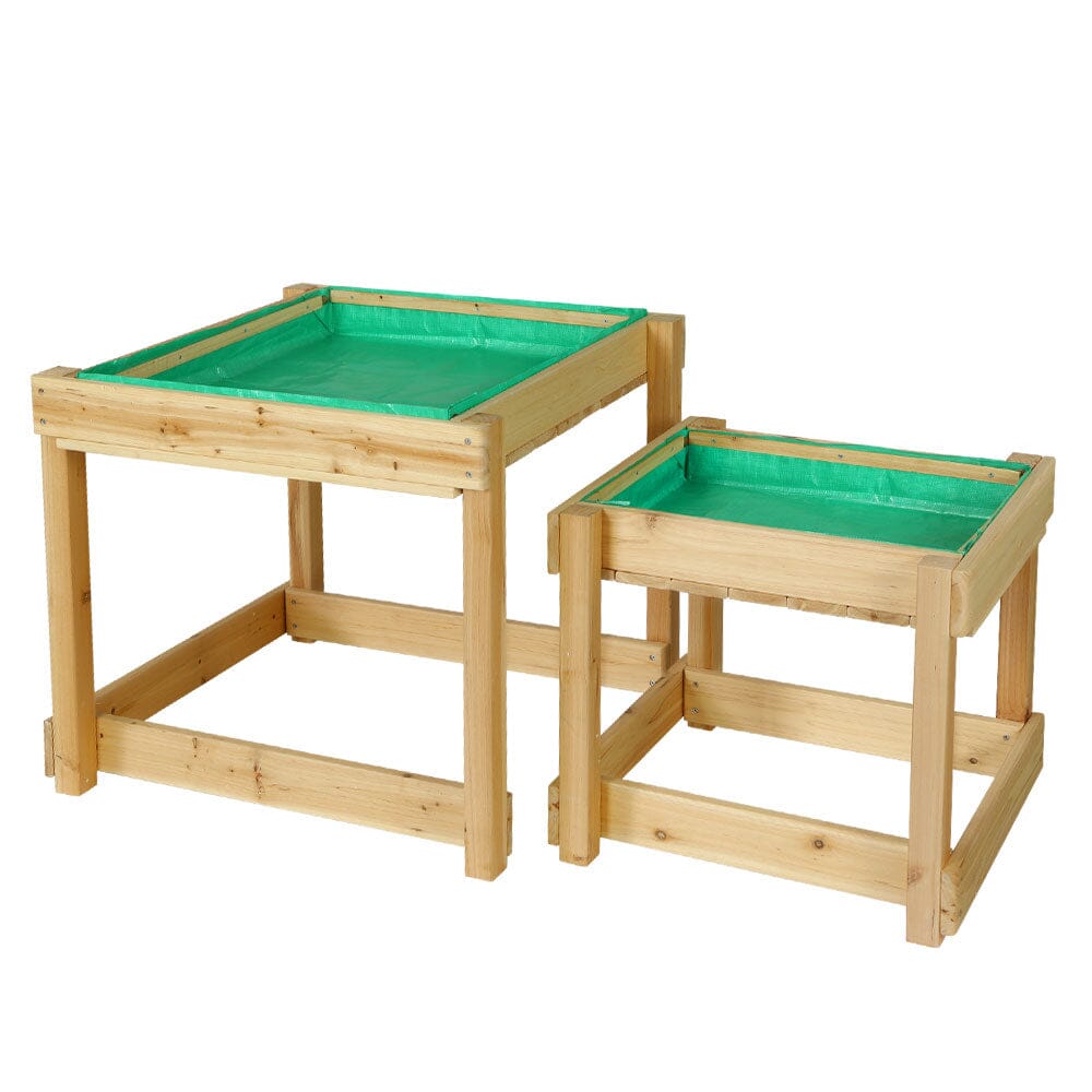 Keezi Kids Sandpit Wooden Sandbox Sand Pit Water Table Outdoor Toys 101cm Baby & Kids > Toys Baby Stork 