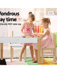 Keezi Kids Table Chair Set Children Storage Study Desk Toy Play Game Chalkboard Baby & Kids > Kid's Furniture Baby Stork 