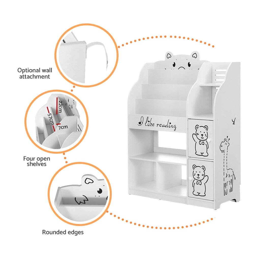 Keezi Kids’ Wonder Bookshelf: 4-Tier Storybook Haven &amp; Toy Organiser Baby &amp; Kids &gt; Kid&#39;s Furniture Keezi 