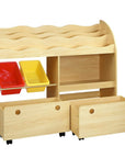 Learning Station: 3-Tier Bookshelf & Toy Organiser Baby & Kids > Kid's Furniture Keezi 