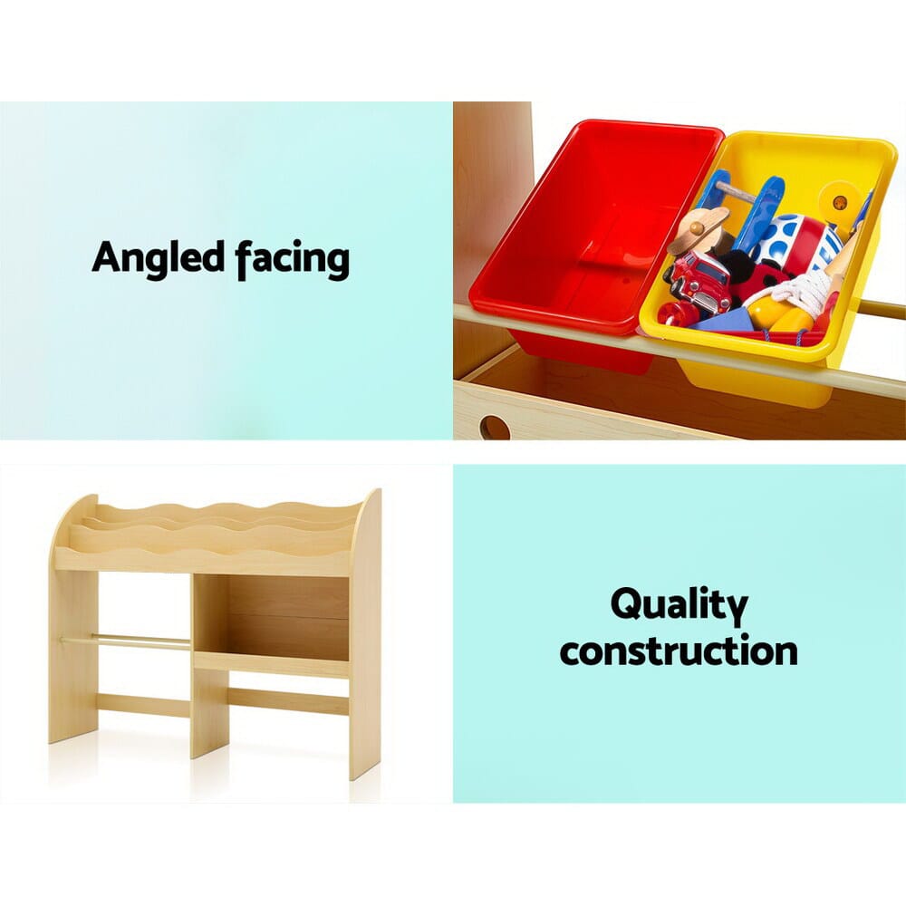 Learning Station: 3-Tier Bookshelf &amp; Toy Organiser Baby &amp; Kids &gt; Kid&#39;s Furniture Keezi 