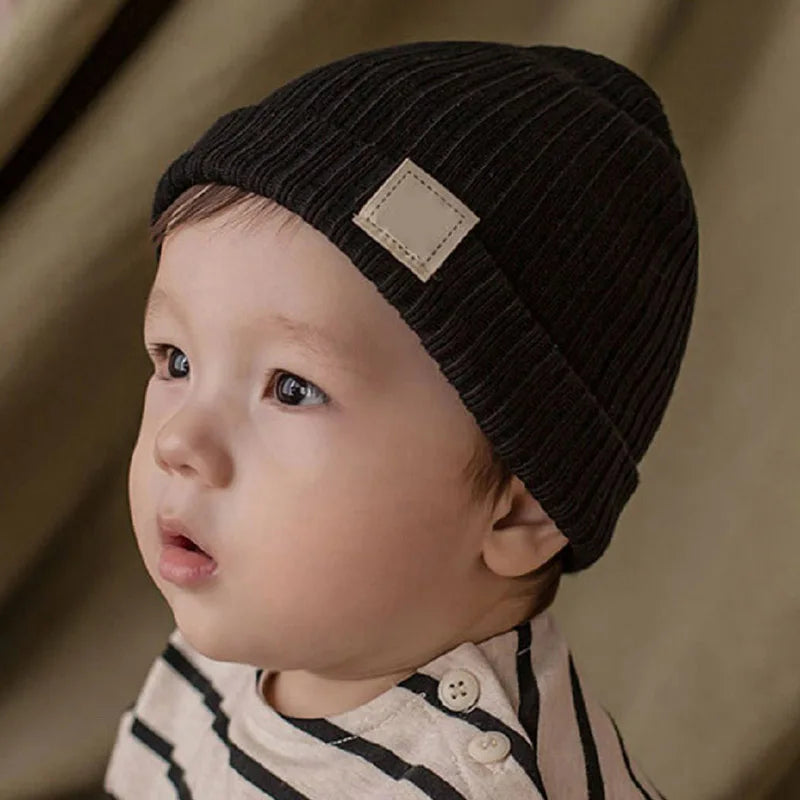 Modern Baby Knitted Beanie Hat for Newborns and Toddlers Baby Stork Black 0-2Y 