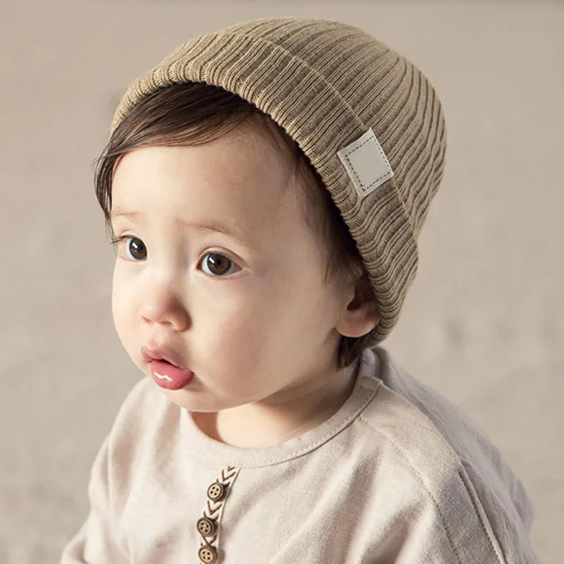 Modern Baby Knitted Beanie Hat for Newborns and Toddlers Baby Stork Kahki 0-2Y 