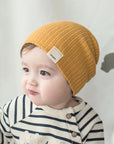 Modern Baby Knitted Beanie Hat for Newborns and Toddlers Baby Stork Mustard 0-2Y 