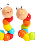 Montessori Wooden Caterpillar Toy - Early Learning for Toddlers Baby & Kids > Toys Baby Stork 