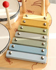 Multifunctional Wooden Drum, Xylophone, and Percussion Set Musical Toy Baby Stork 