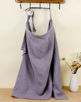 Muslin Cotton Nursing Cover - Breathable Breastfeeding Apron Baby Stork purple 