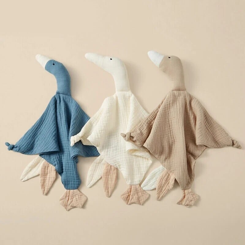 Organic Cotton Goose Comforter - Soothing Sleep Companion Baby Toys & Activity Equipment Storkke 