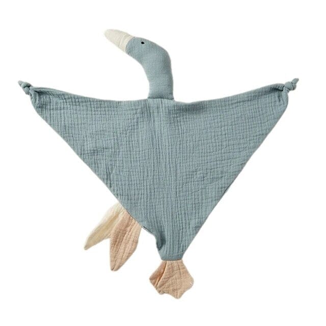 Organic Cotton Goose Comforter - Soothing Sleep Companion Baby Toys & Activity Equipment Storkke Blue Grey 