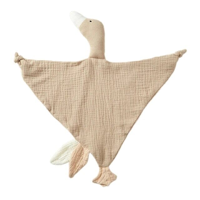 Organic Cotton Goose Comforter - Soothing Sleep Companion Baby Toys & Activity Equipment Storkke Caramel 