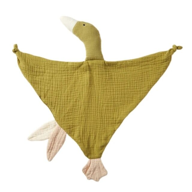 Organic Cotton Goose Comforter - Soothing Sleep Companion Baby Toys & Activity Equipment Storkke Kahki 