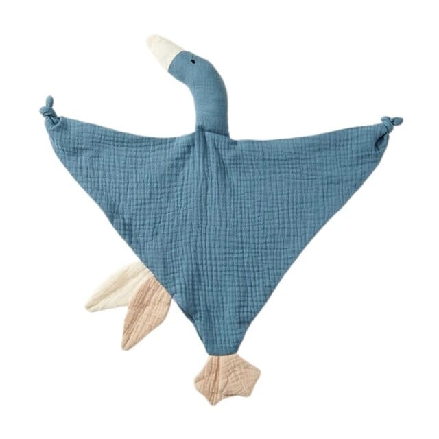 Organic Cotton Goose Comforter - Soothing Sleep Companion Baby Toys & Activity Equipment Storkke Sea Blue 