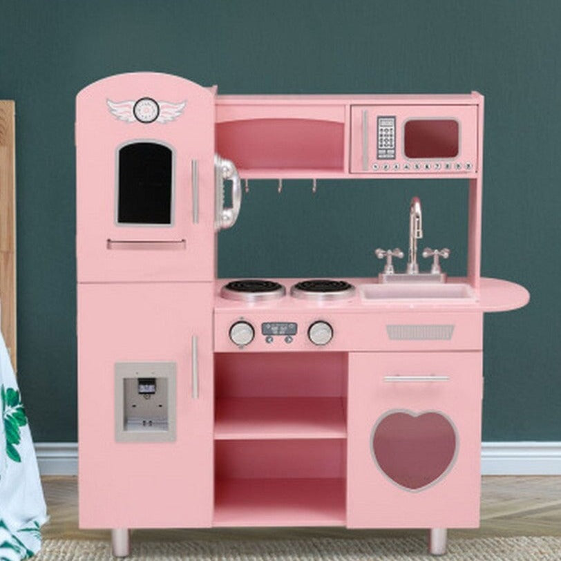 Pink Gourmet Paradise: Wooden Kitchen Play Set for Budding Chefs Baby &amp; Kids &gt; Kid&#39;s Furniture Keezi 