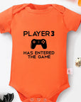 "Player 3 Has Entered the Game" Newborn Gamer Onesie Baby & Toddler Clothing Accessories Baby Stork 0-3 Months Orange 