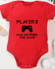 "Player 3 Has Entered the Game" Newborn Gamer Onesie Baby & Toddler Clothing Accessories Baby Stork 0-3 Months Red 