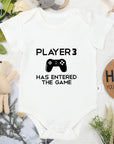 "Player 3 Has Entered the Game" Newborn Gamer Onesie Baby & Toddler Clothing Accessories Baby Stork 0-3 Months White 