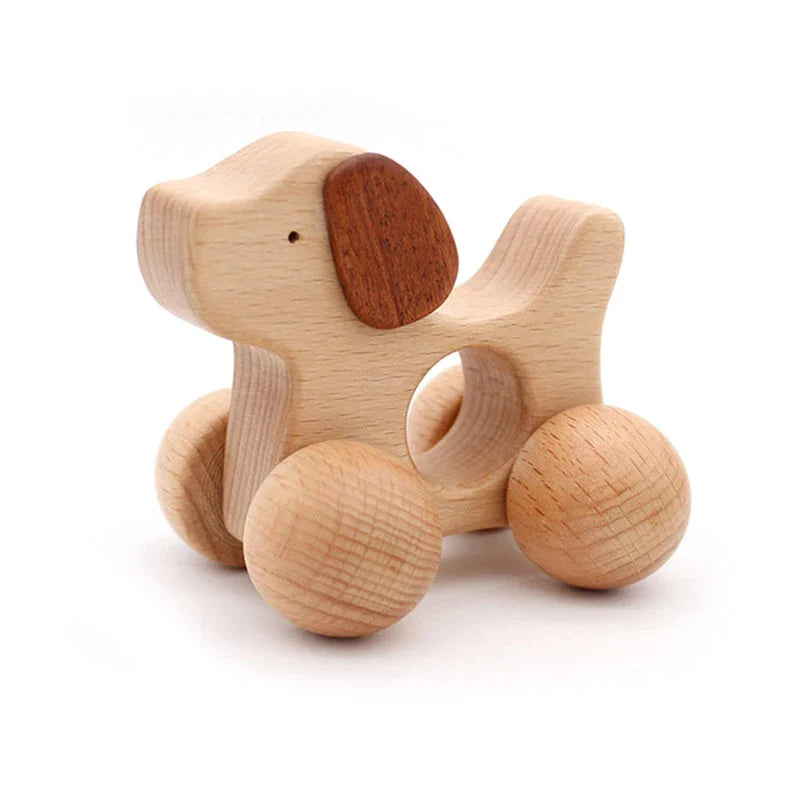 Push Along Wooden Toys Push &amp; Pull Toys Storkke Dog 