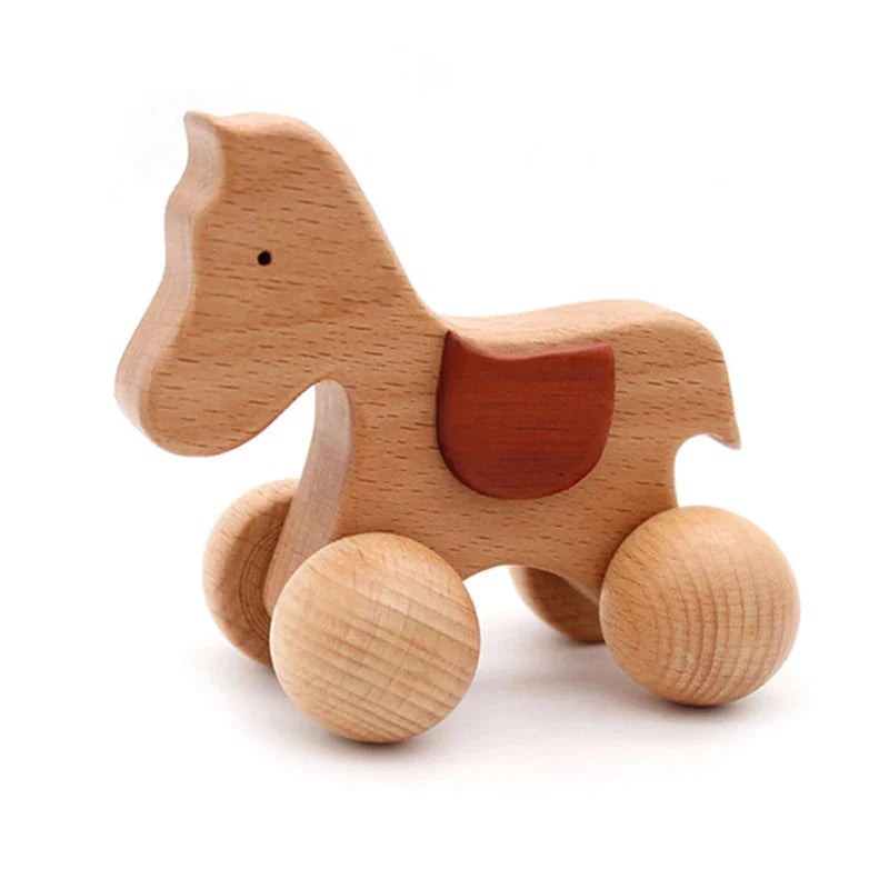 Push Along Wooden Toys Push &amp; Pull Toys Storkke Horse 