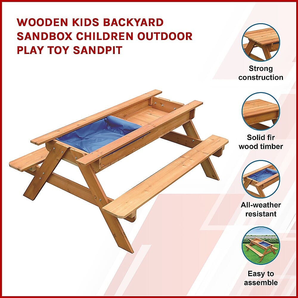 Sand &amp; Water Wooden Picnic Table Baby &amp; Kids &gt; Toys Baby Stork 
