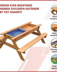 Sand & Water Wooden Picnic Table Baby & Kids > Toys Baby Stork 