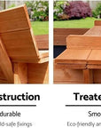 Seaside Retreat: Kids’ Foldable Wooden Sandbox with Comfort Seating Baby & Kids > Toys Keezi 