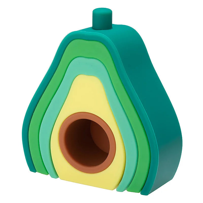 Silicone Avocado Stacker Toy Safe Educational Multi Use Baby Stork