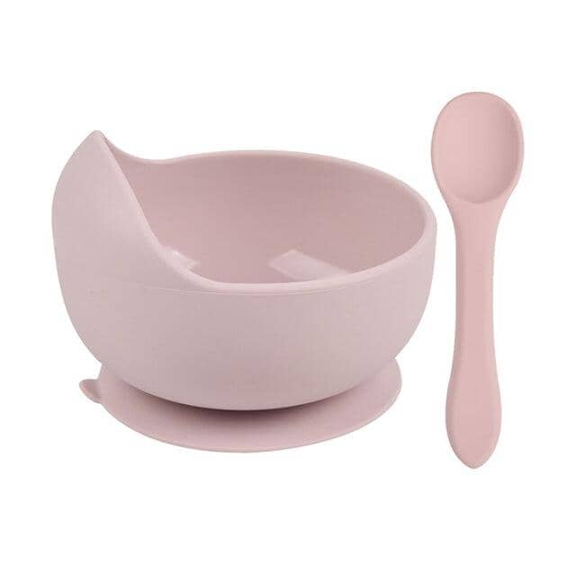 Silicone Bowl &amp; Spoon - Multiple Colours Baby &amp; Toddler Food Storkke Lilac 