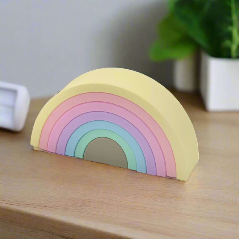 Silicone Rainbow Stacker - Creative and Educational Toy for Toddlers Sorting &amp; Stacking Toys Storkke 