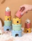 Silicone Stacking Castle and Nesting Teether Cups for Toddlers and Babies Baby & Kids > Toys Baby Stork 